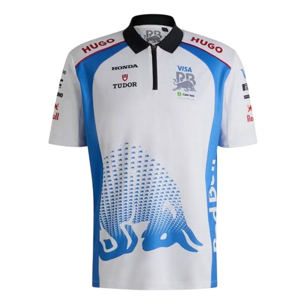 Hugo Mens Vcarb Red Bull Polyester Polo Shirt / White